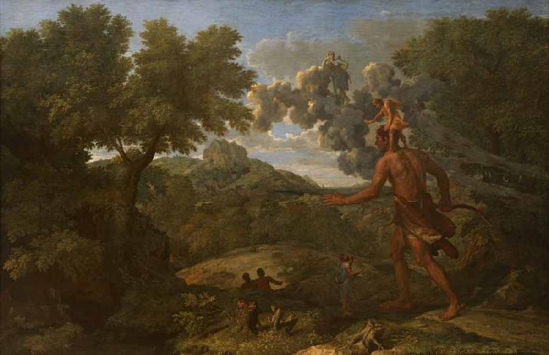 Nicolas Poussin Landscape with Orion or Blind Orion Searching for the Rising Sun oil painting image